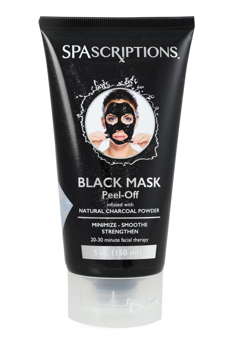 SpaScriptions 5 oz 150 ml Black Mask, Blackhead Remover Mask, Blackhead Peel Off Face Mask, Charcoal Face Mask, Blackhead Mask, Deep